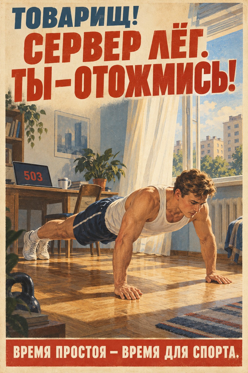 Сервер лёг. Ты — отожмись!